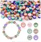 350 Pieces Cartoon Polymer Clay Beads in a Variety of Colours Anime Kawaii Charm Beads for DIY Jewellery Earring Crafts Making, Cute Animal Spacer Beads Charms for Bracelet Necklace Making Kit